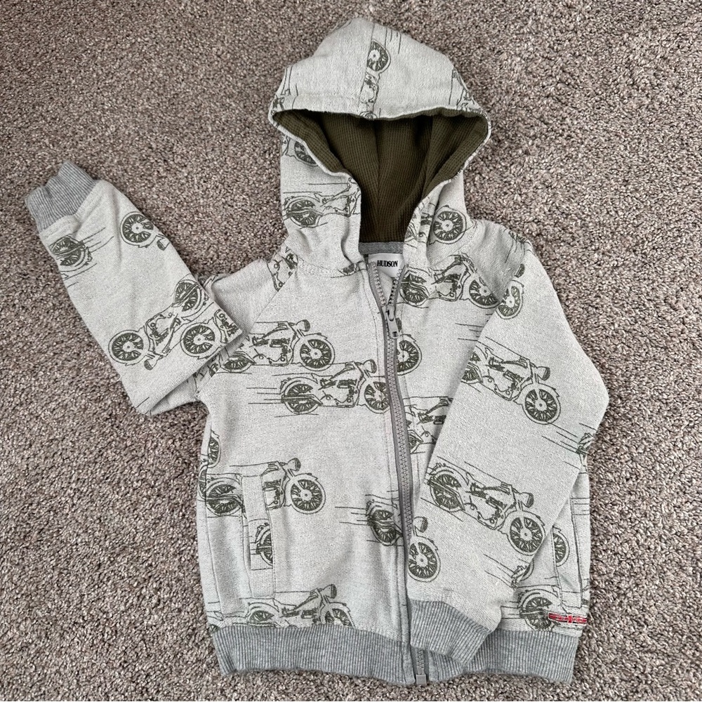 HUDSON | Motorcycle Zip-up Toddler Sweatshirt